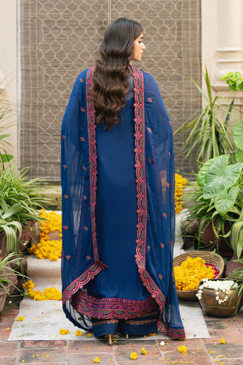 Maryum N Maria | Gulnaar Formals | 3 Piece Embroidered Chiffon ROKSANA - FSU5653 - Pakistani Designer Dress - by Maryum N Maria - Type : Ladies Clothes - 100% Original at Saira Sultan