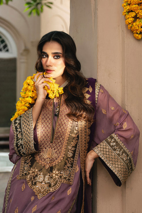 Maryum N Maria | Gulnaar Formals | 3 Piece Embroidered Chiffon KAMILLA - FSU5654 - Pakistani Designer Dress - by Maryum N Maria - Type : Ladies Clothes - 100% Original at Saira Sultan