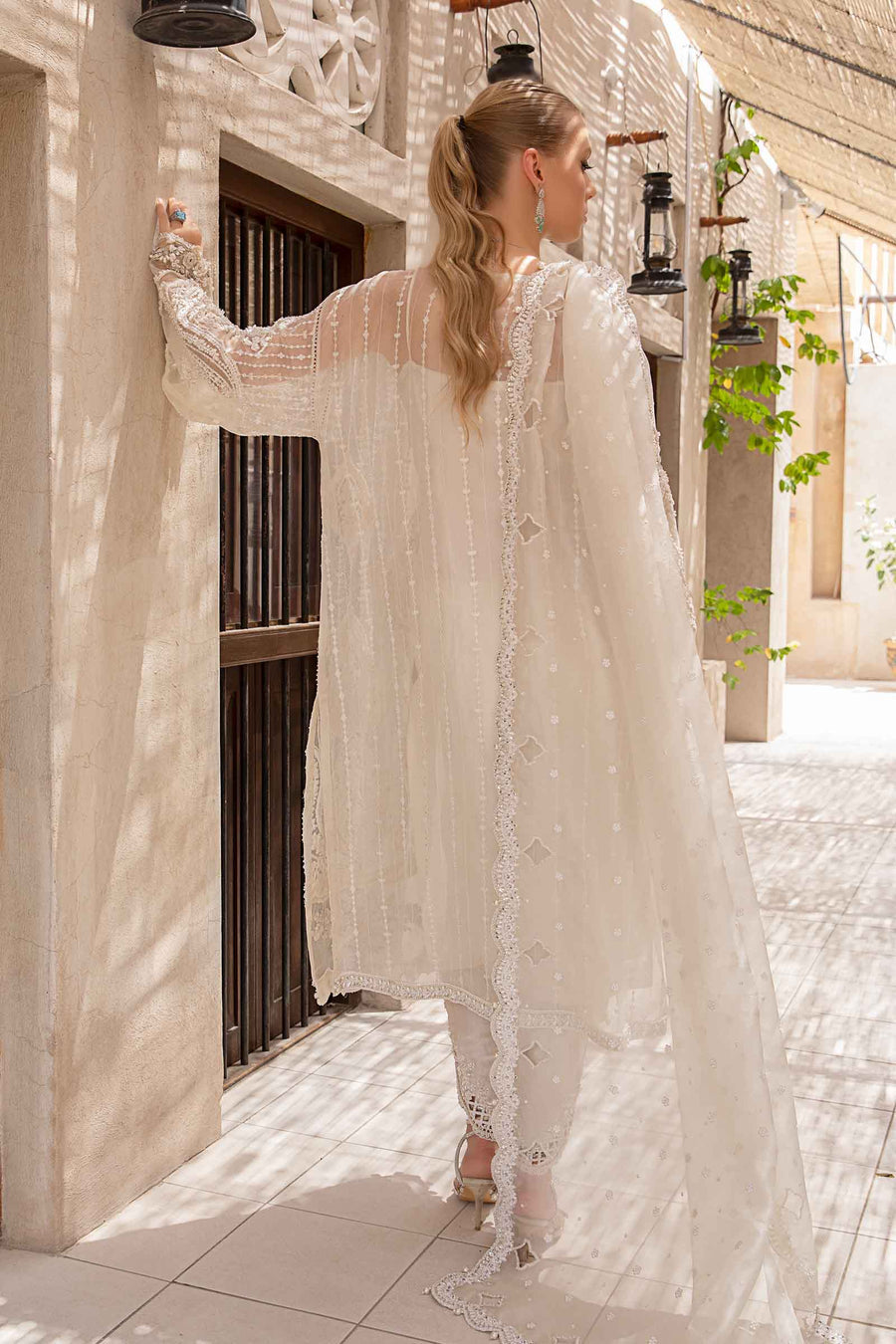 Maria B | Bridal Formals | Pearla S Off White Pure Organza