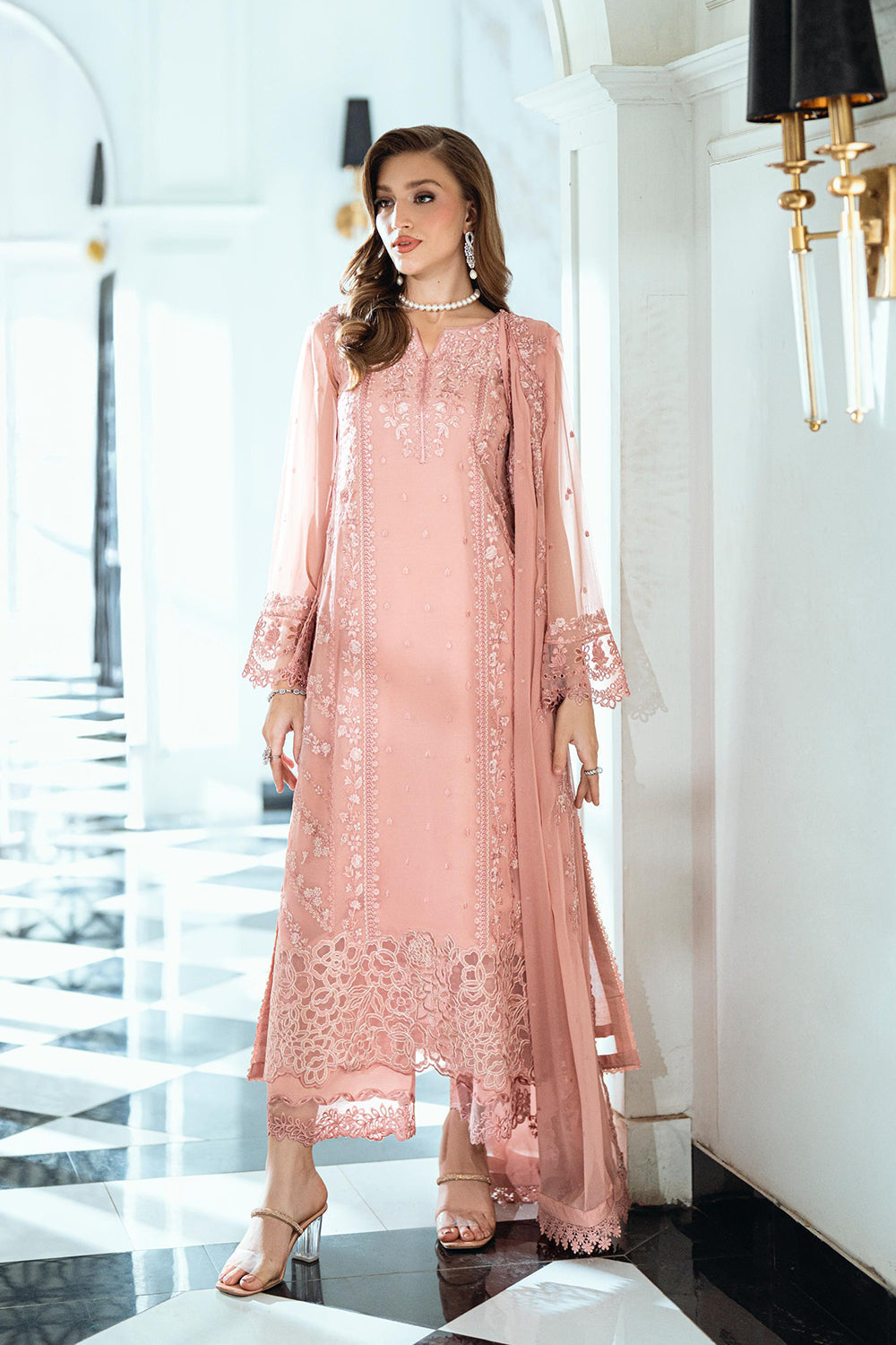 Azure | Ensembles | Faded Blush - Pakistani Designer Dress - by Azure - Type : Ladies Clothes - 100% Original at Saira Sultan