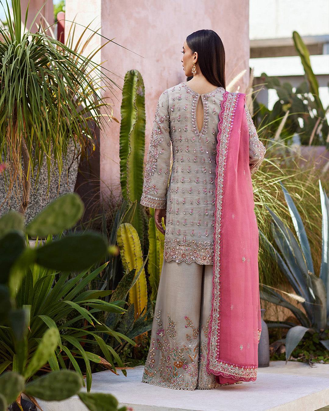 Faiza Saqlain | Aurnia Spring Festive Edit 24 | Rosaline - Pakistani Designer Dress - by Faiza Saqlain | Type: Luxury - 100% Original at Saira Sultan