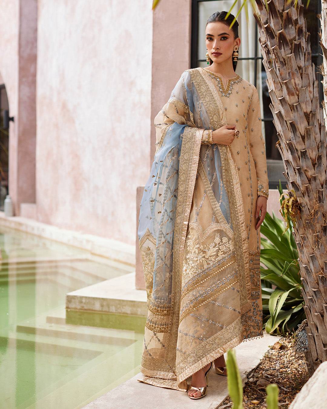 Faiza Saqlain | Aurnia Spring Festive Edit 24 | Yelena - Pakistani Designer Dress - by Faiza Saqlain | Type: Luxury - 100% Original at Saira Sultan