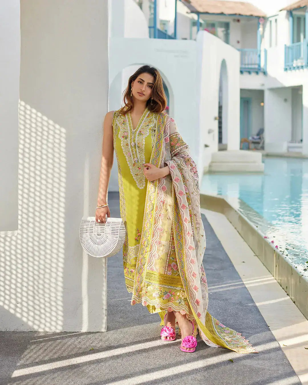 Faiza Saqlain | Liliana Luxury Lawn 24 | Estera - Pakistani Designer Dress - by Faiza Saqlain | Type: Luxury - 100% Original at Saira Sultan