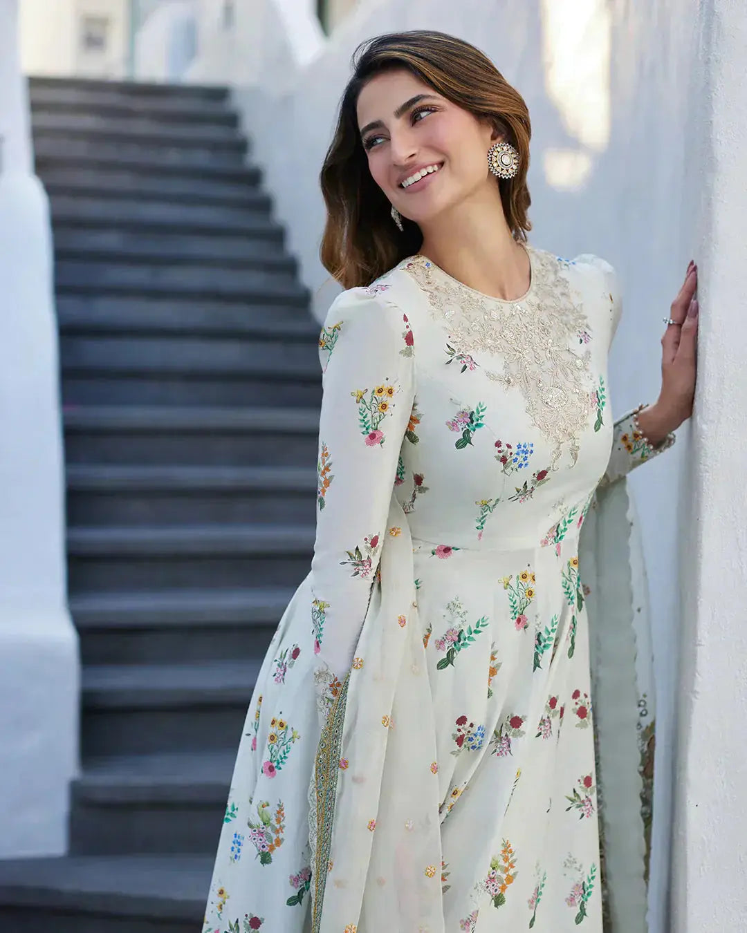 Faiza Saqlain | Liliana Luxury Lawn 24 | Avelina - Pakistani Designer Dress - by Faiza Saqlain | Type: Luxury - 100% Original at Saira Sultan