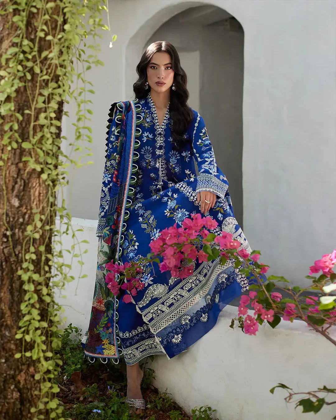Faiza Saqlain | Liliana Luxury Lawn 24 | Veira - Pakistani Designer Dress - by Faiza Saqlain | Type: Luxury - 100% Original at Saira Sultan
