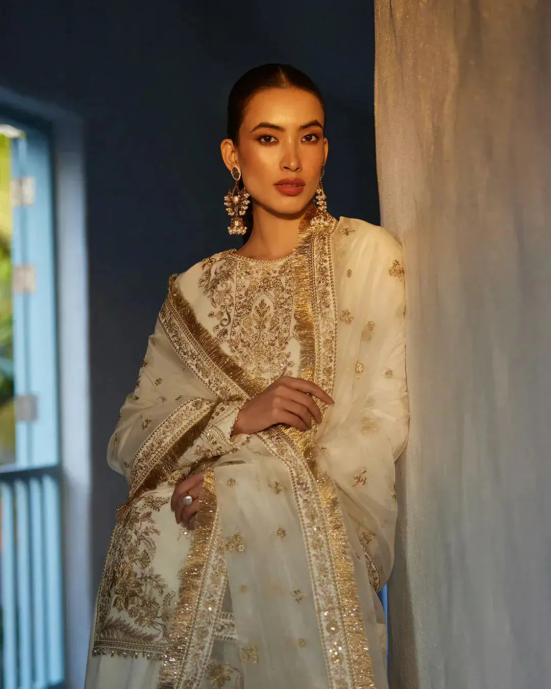 Faiza Saqlain | Liliana Luxury Lawn 24 | Mirhana - Pakistani Designer Dress - by Faiza Saqlain | Type: Luxury - 100% Original at Saira Sultan