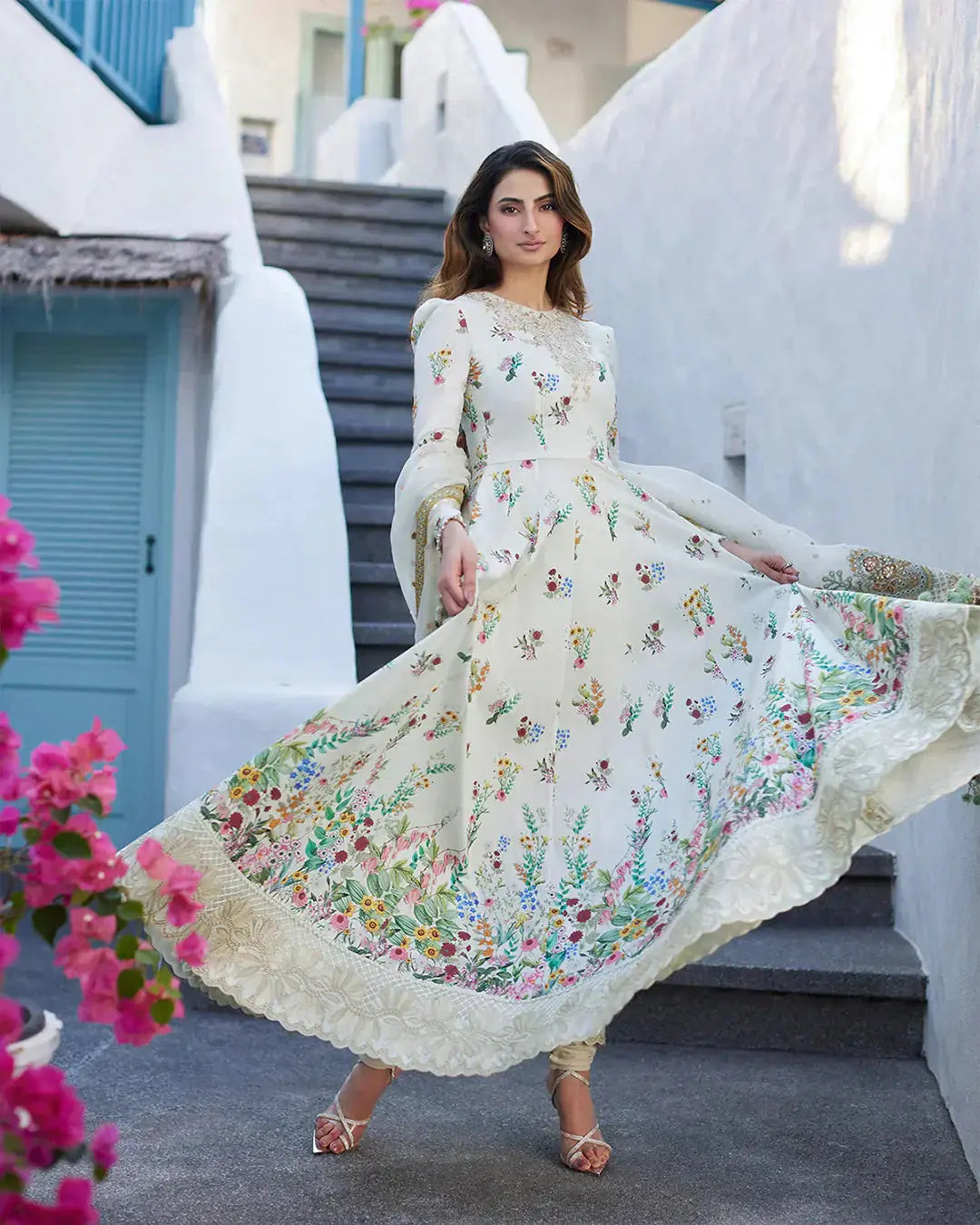 Faiza Saqlain | Liliana Luxury Lawn 24 | Avelina - Pakistani Designer Dress - by Faiza Saqlain | Type: Luxury - 100% Original at Saira Sultan