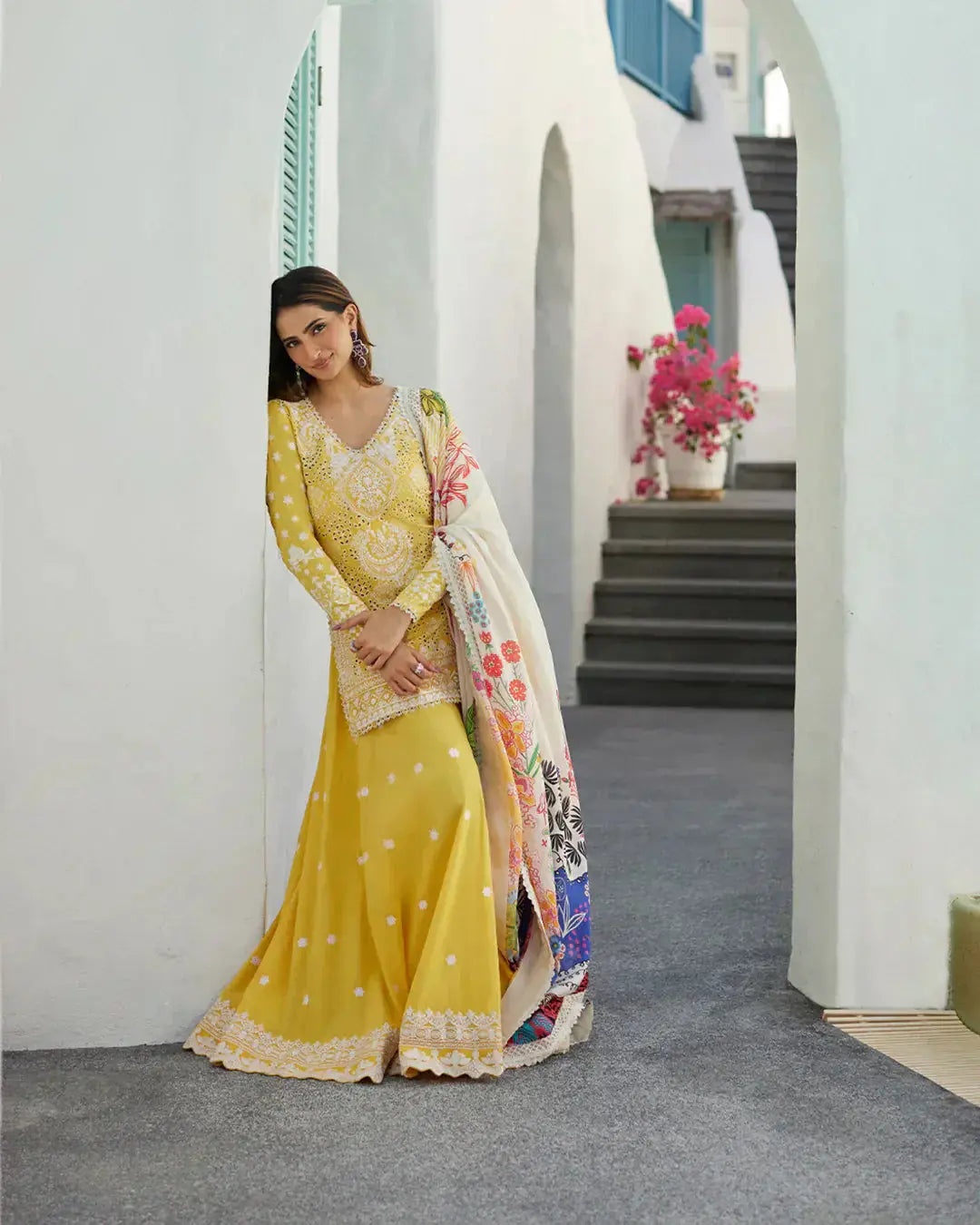 Faiza Saqlain | Liliana Luxury Lawn 24 | Talin - Pakistani Designer Dress - by Faiza Saqlain | Type: Luxury - 100% Original at Saira Sultan