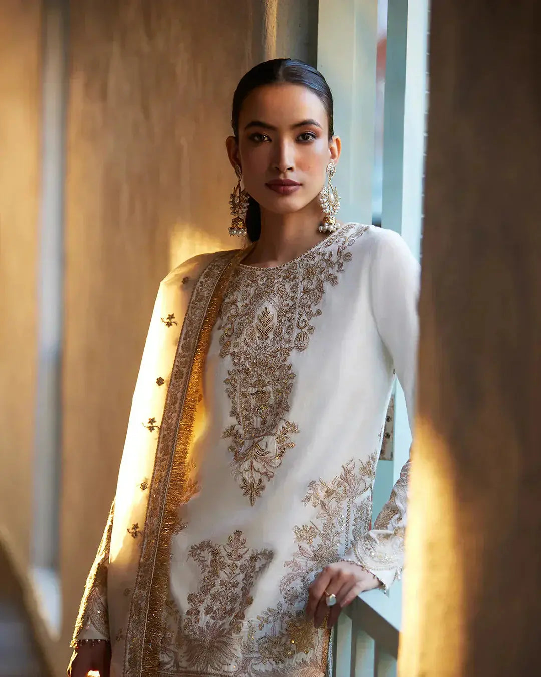 Faiza Saqlain | Liliana Luxury Lawn 24 | Mirhana - Pakistani Designer Dress - by Faiza Saqlain | Type: Luxury - 100% Original at Saira Sultan