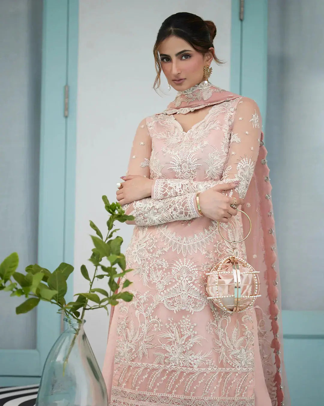 Faiza Saqlain | Liliana Luxury Lawn 24 | Valetta - Pakistani Designer Dress - by Faiza Saqlain | Type: Luxury - 100% Original at Saira Sultan