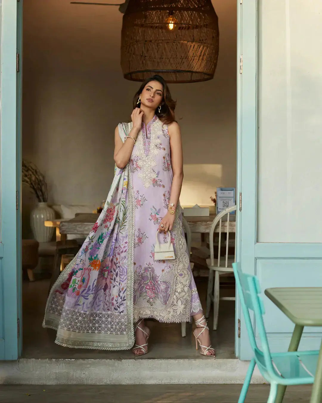 Faiza Saqlain | Liliana Luxury Lawn 24 | Nazeli - Pakistani Designer Dress - by Faiza Saqlain | Type: Luxury - 100% Original at Saira Sultan