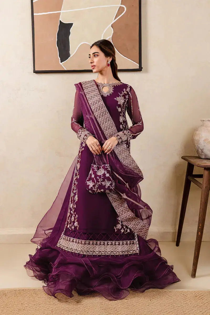Farasha | Ritzier Festive Formals | Plum Affair - Pakistani Designer Dress - by Farasha | Type: Formal - 100% Original at Saira Sultan