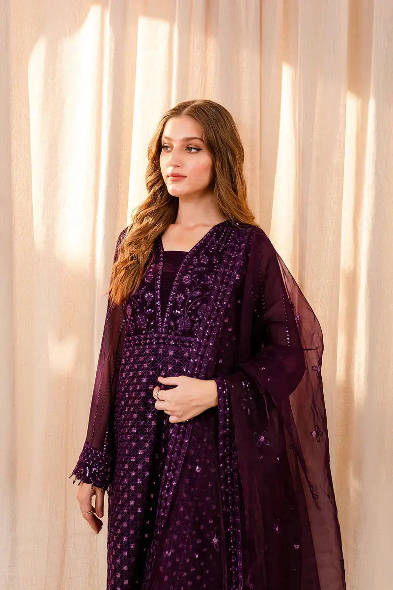 Farasha | Ritizer Festive Formals | Purple Dazzle - Pakistani Designer Dress - by Farasha | Type: Formal - 100% Original at Saira Sultan