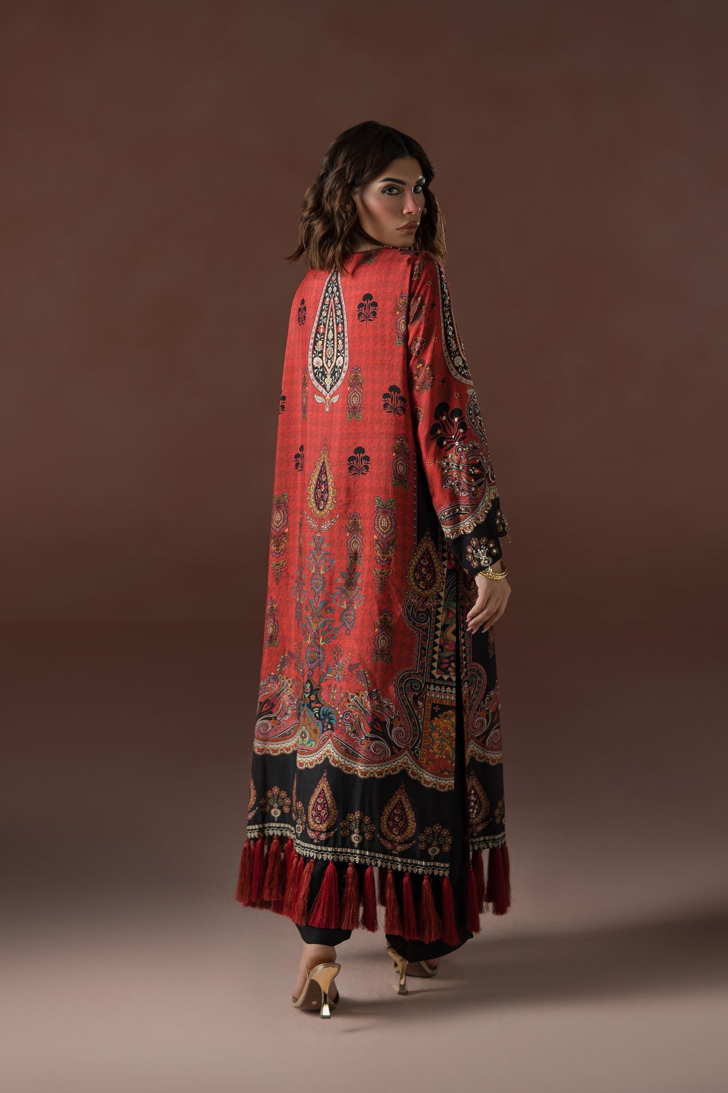 Ammara Khan | Flo 25 | (D-02) S Black Raw Silk