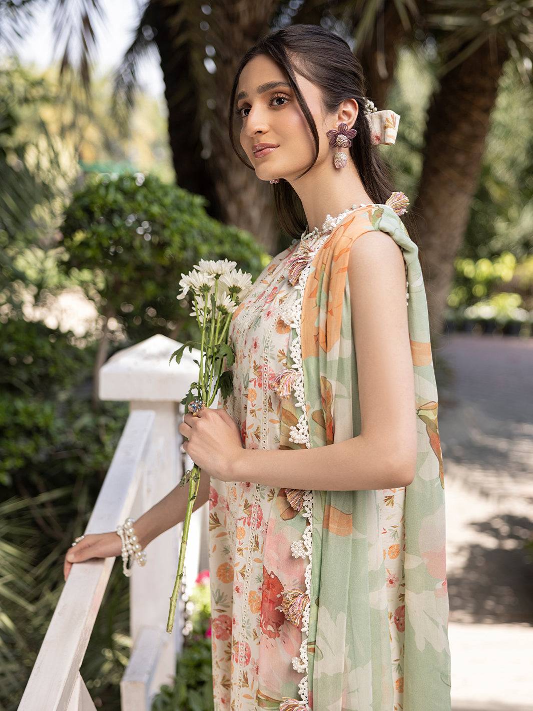Izel | Oh Spring Lawn 25 | FLORA (A) - Pakistani Designer Dress - by Izel | Type: Ladies Clothes - 100% Original at Saira Sultan
