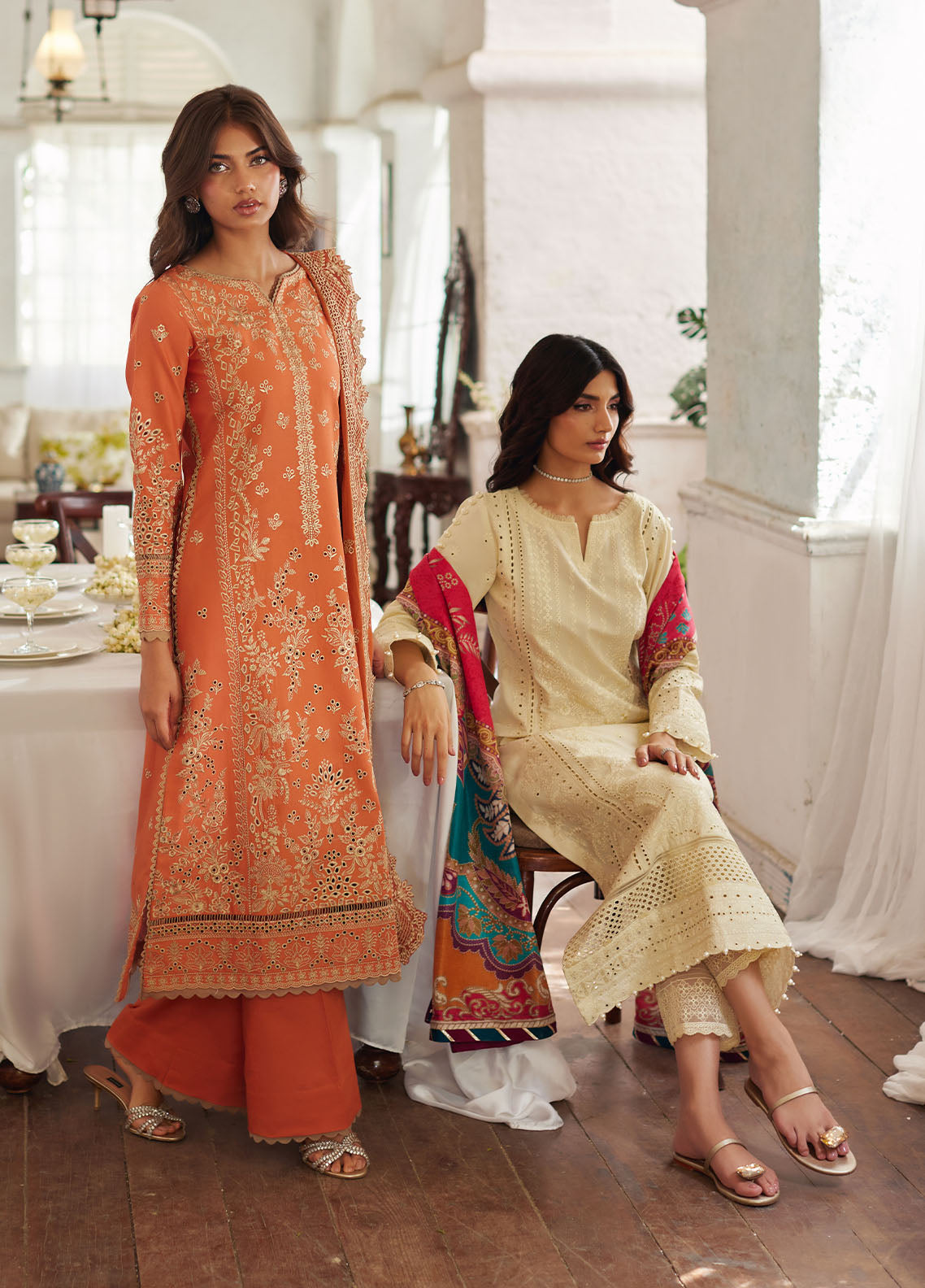 Bin Ilyas | Carnival Summer Edit 25 | Solara Custom Size Deep Saffron Lawn