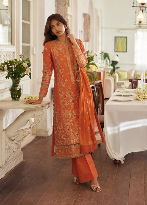 Bin Ilyas | Carnival Summer Edit 25 | Solara XS Deep Saffron Lawn
