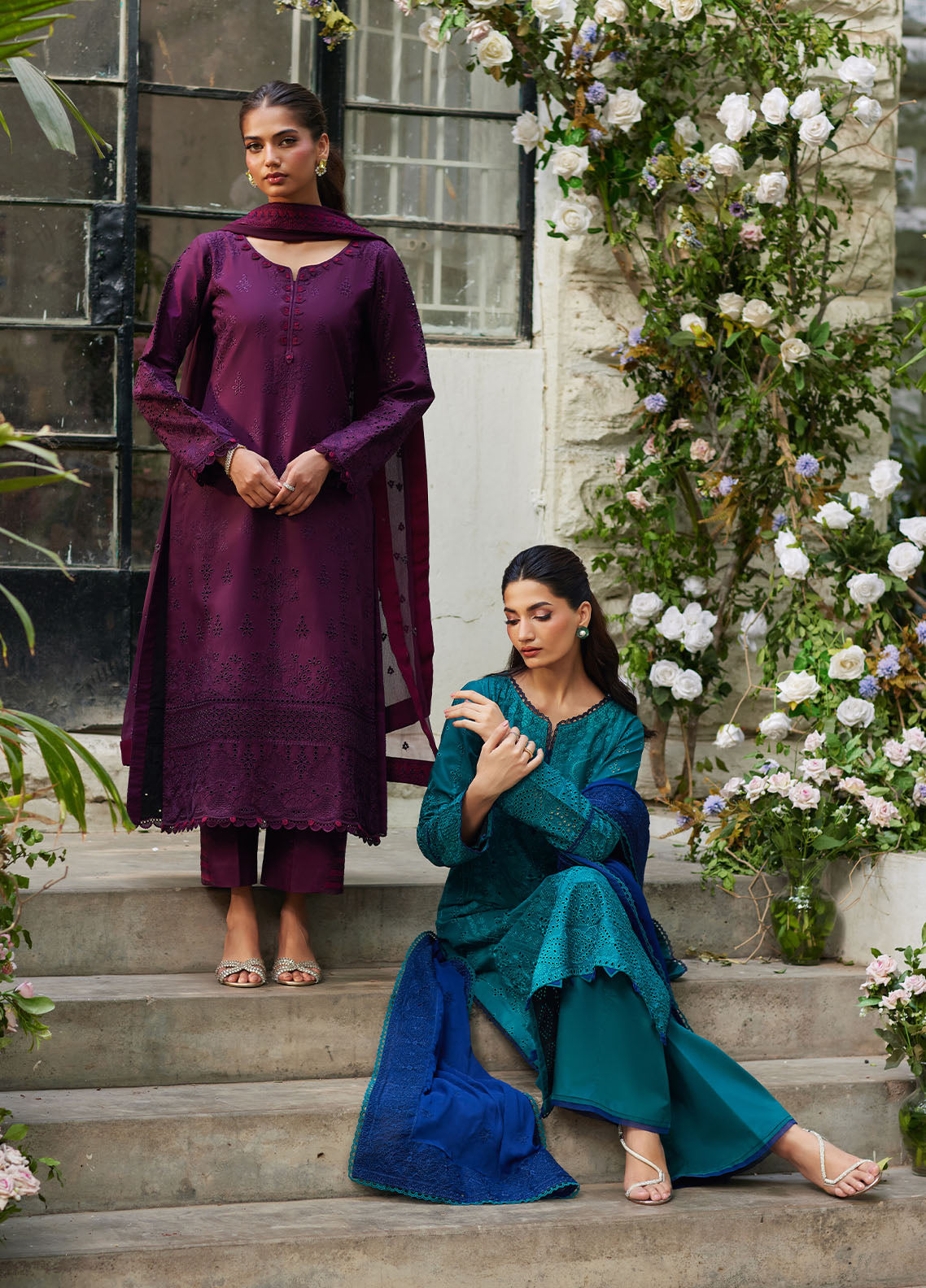 Bin Ilyas | Carnival Summer Edit 25 | Azura Custom Size Teal Green Lawn