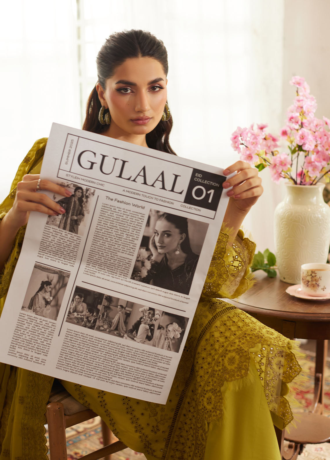 Bin Ilyas | Carnival Summer Edit 25 | Aurelia XL Olive Lawn