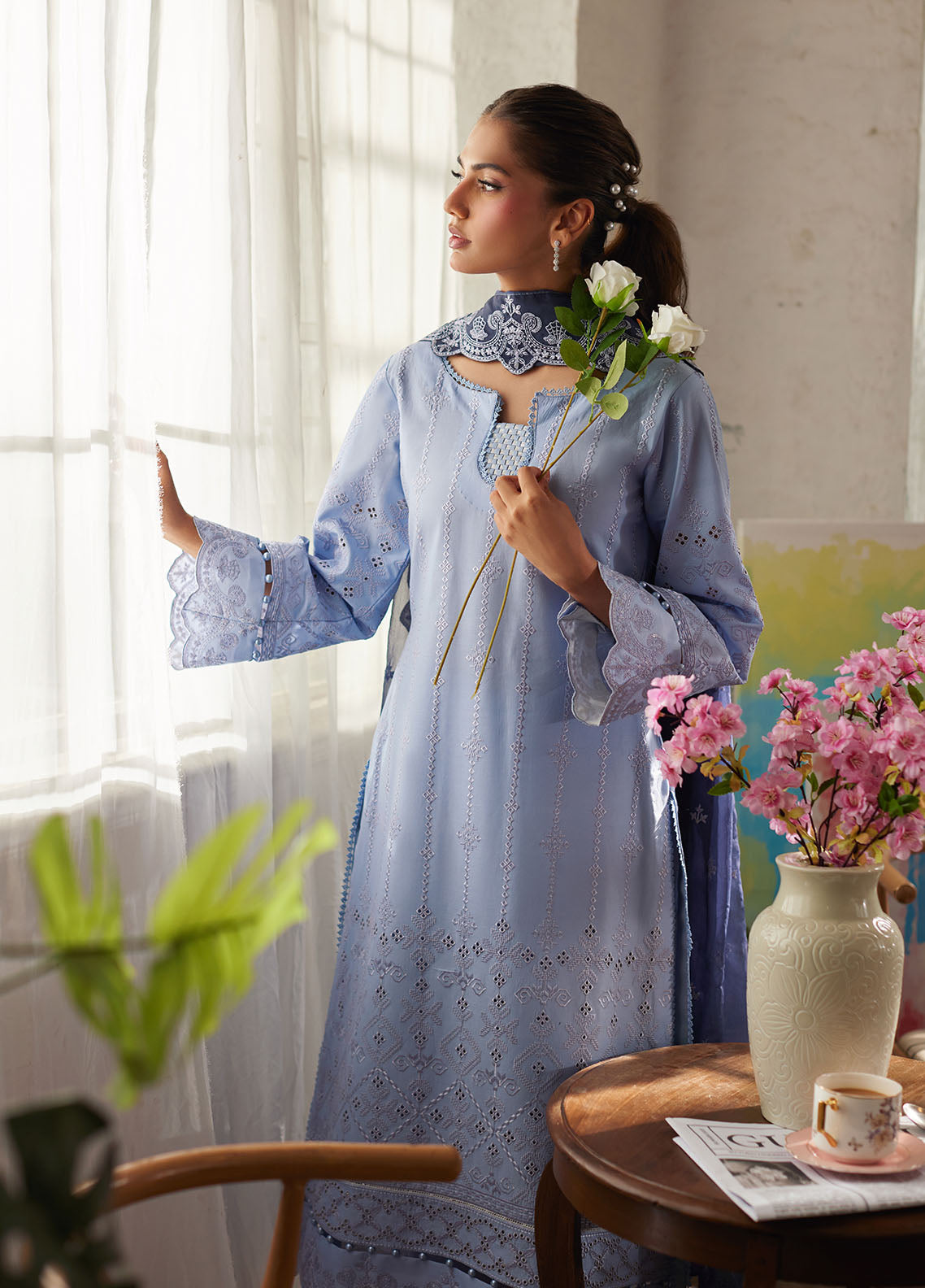 Bin Ilyas | Carnival Summer Edit 25 | Zorya XL Light Lavender Lawn
