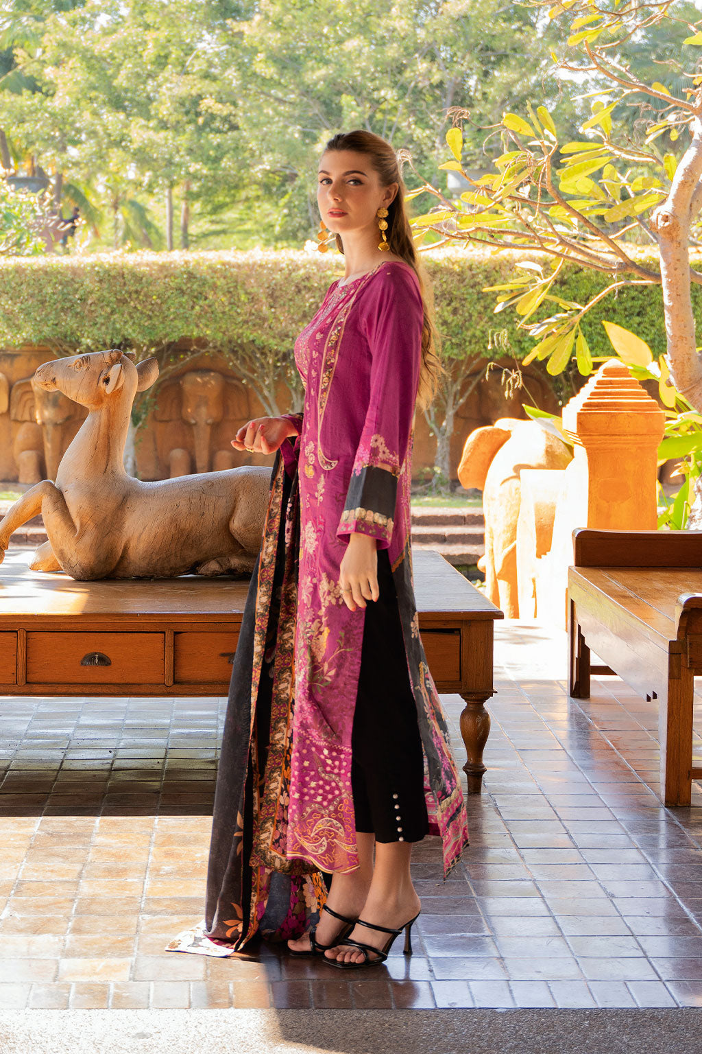 Ramsha | Ghazal Luxury Lawn | G-311 XL Magenta Lawn