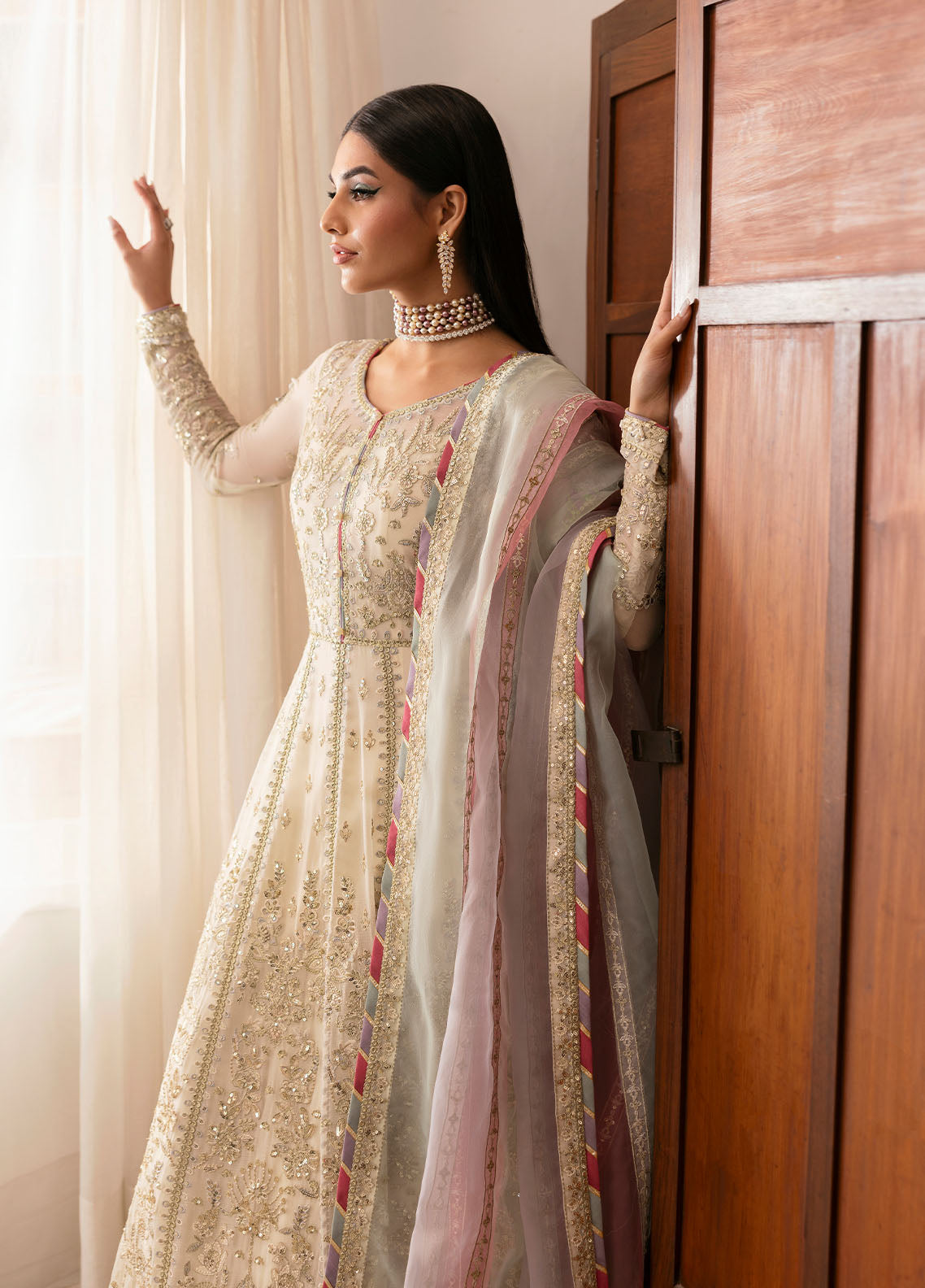 Gulaal | Reverie Embroidered Chiffon | CHIRAGH M Pale Yellow Chiffon
