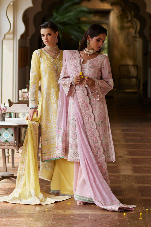 Gulaal | Luxury Lawn 25 | Iris XL Yellow Lawn