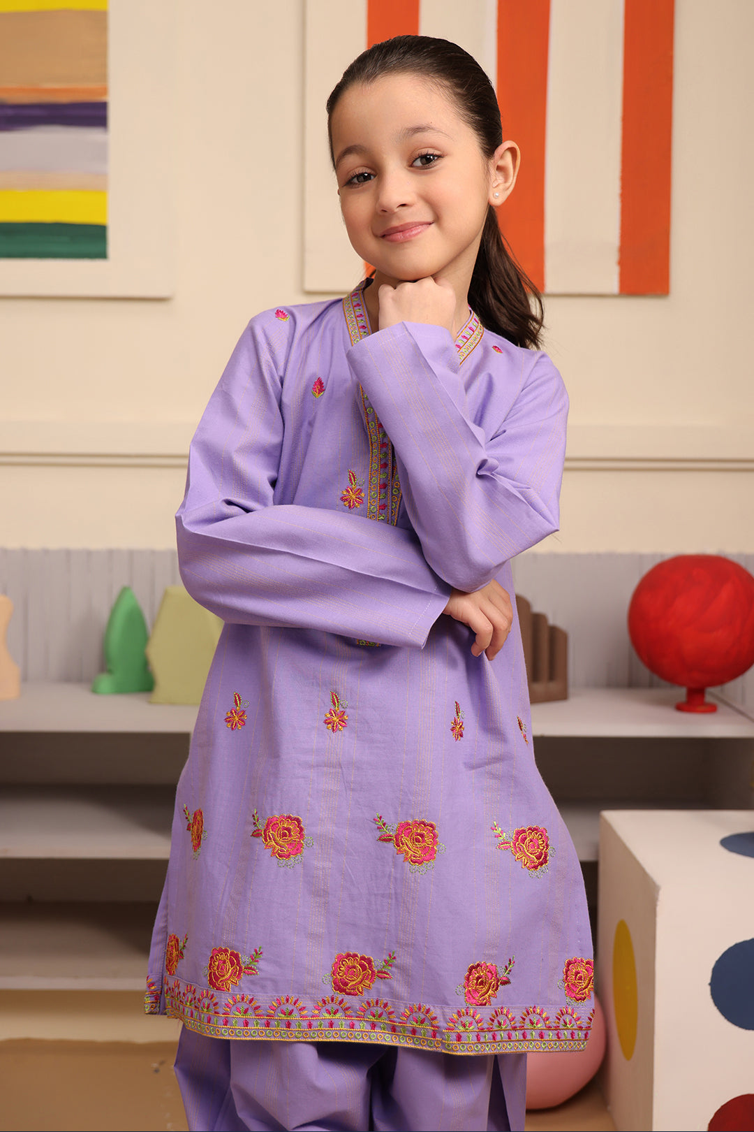 Zellbury Girls | 2 Piece Lawn | Embroidered Kurta Trouser - 2662