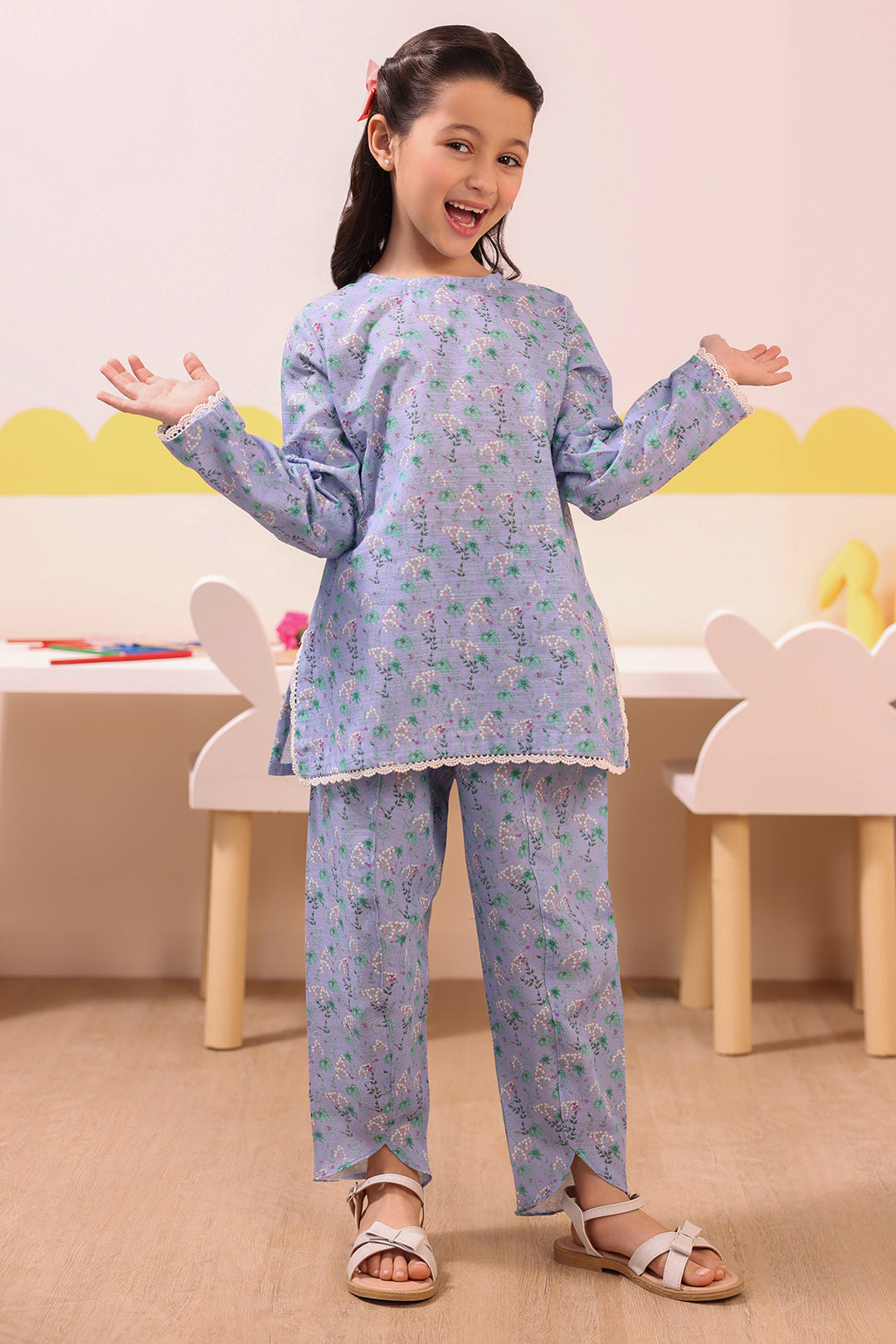 Zellbury Girls | 2 Piece Khaddar | Kurta Trouser - 2748
