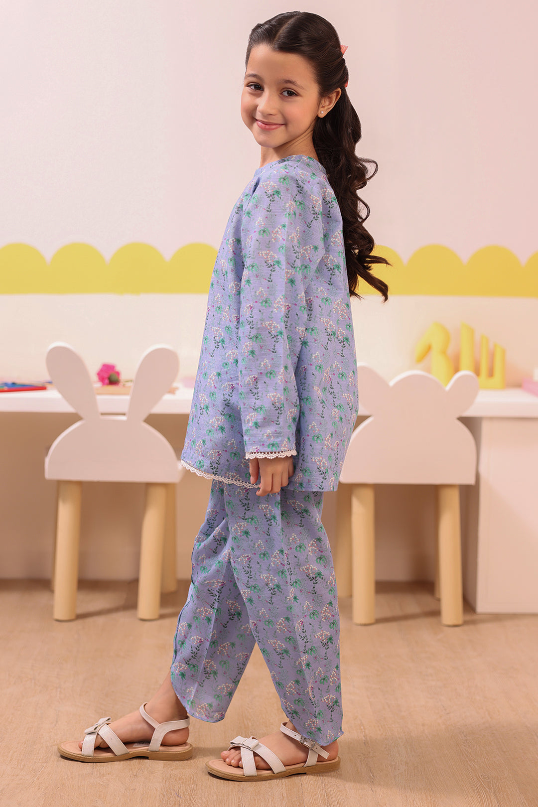 Zellbury Girls | 2 Piece Khaddar | Kurta Trouser - 2748
