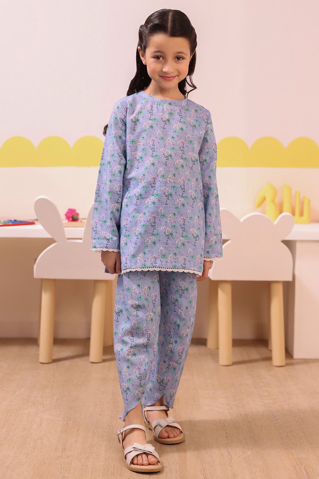 Zellbury Girls | 2 Piece Khaddar | Kurta Trouser - 2748
