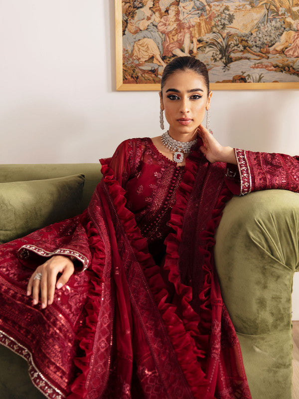 Gulaal | Embroidered Chiffon 23 | RUBY GL-EC-23V1-02 - Pakistani Designer Dress - by Gulaal | Type: Formal - 100% Original at Saira Sultan