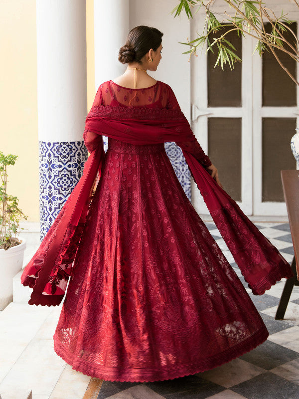 Gulaal | Embroidered Chiffon 23 | GARNET - (GL-EP23V1-09) - Pakistani Designer Dress - by Gulaal | Type: Formal - 100% Original at Saira Sultan