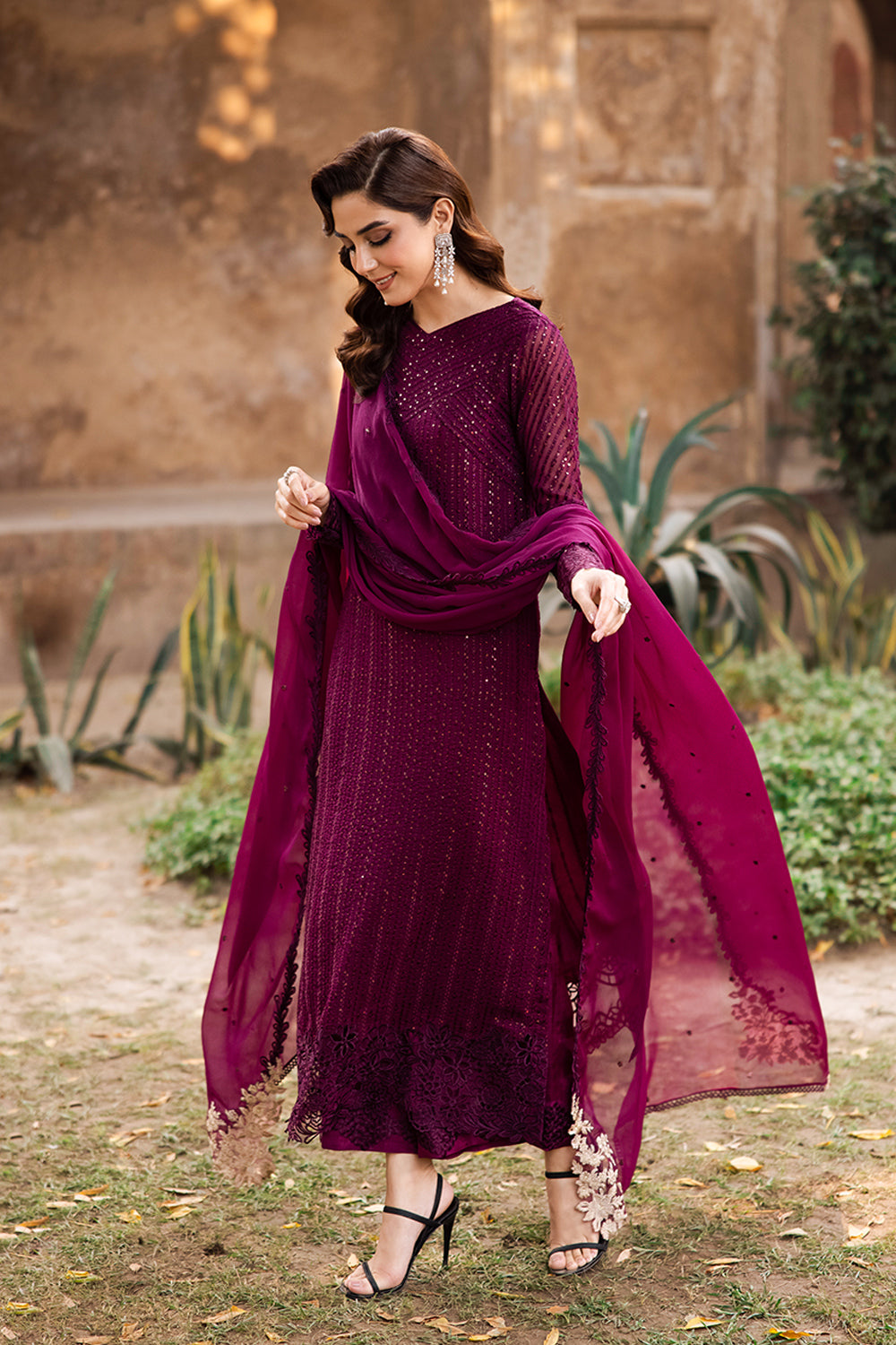 Azure | Luxe Formals | Garnet Majesty - Pakistani Designer Dress - by Azure - Type : Ladies Clothes - 100% Original at Saira Sultan