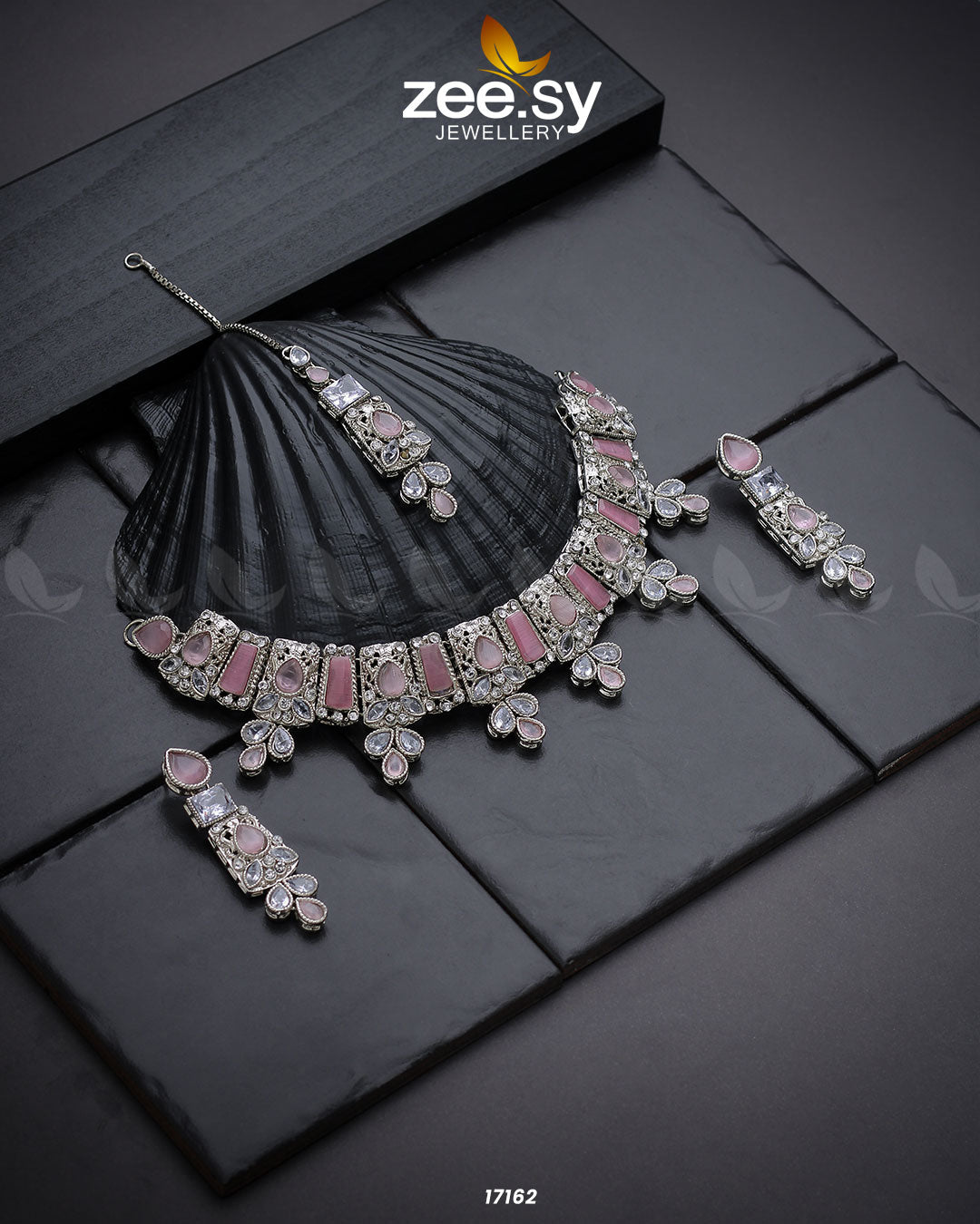 Gemstone Enchantment Necklace Silver pink