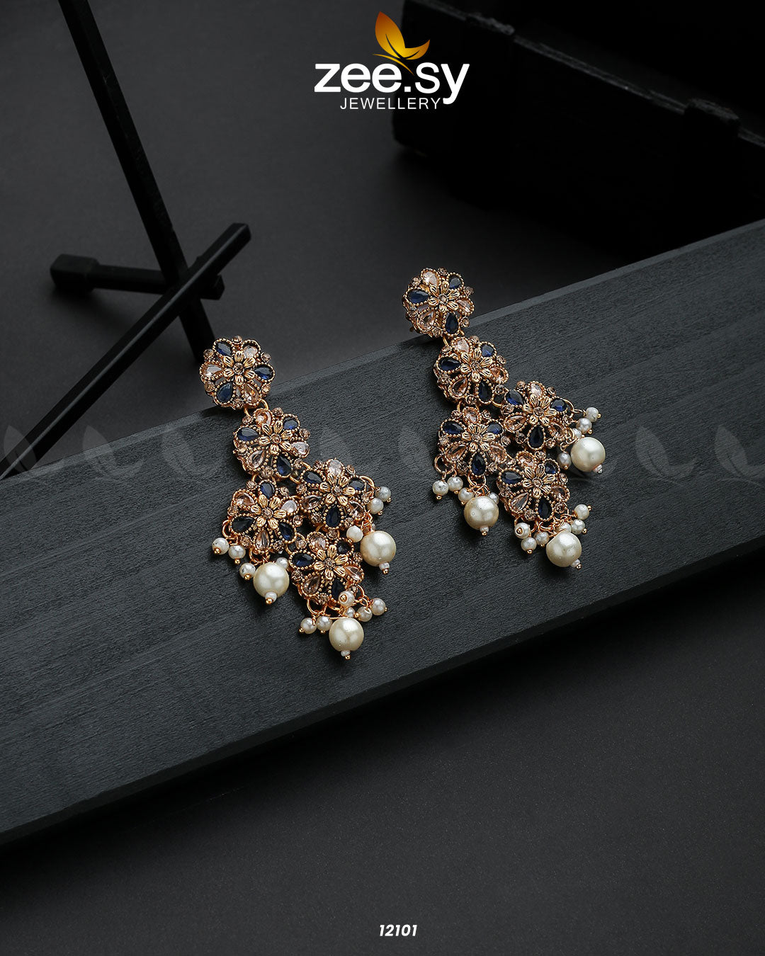 Golden Orchid Elegance Blue