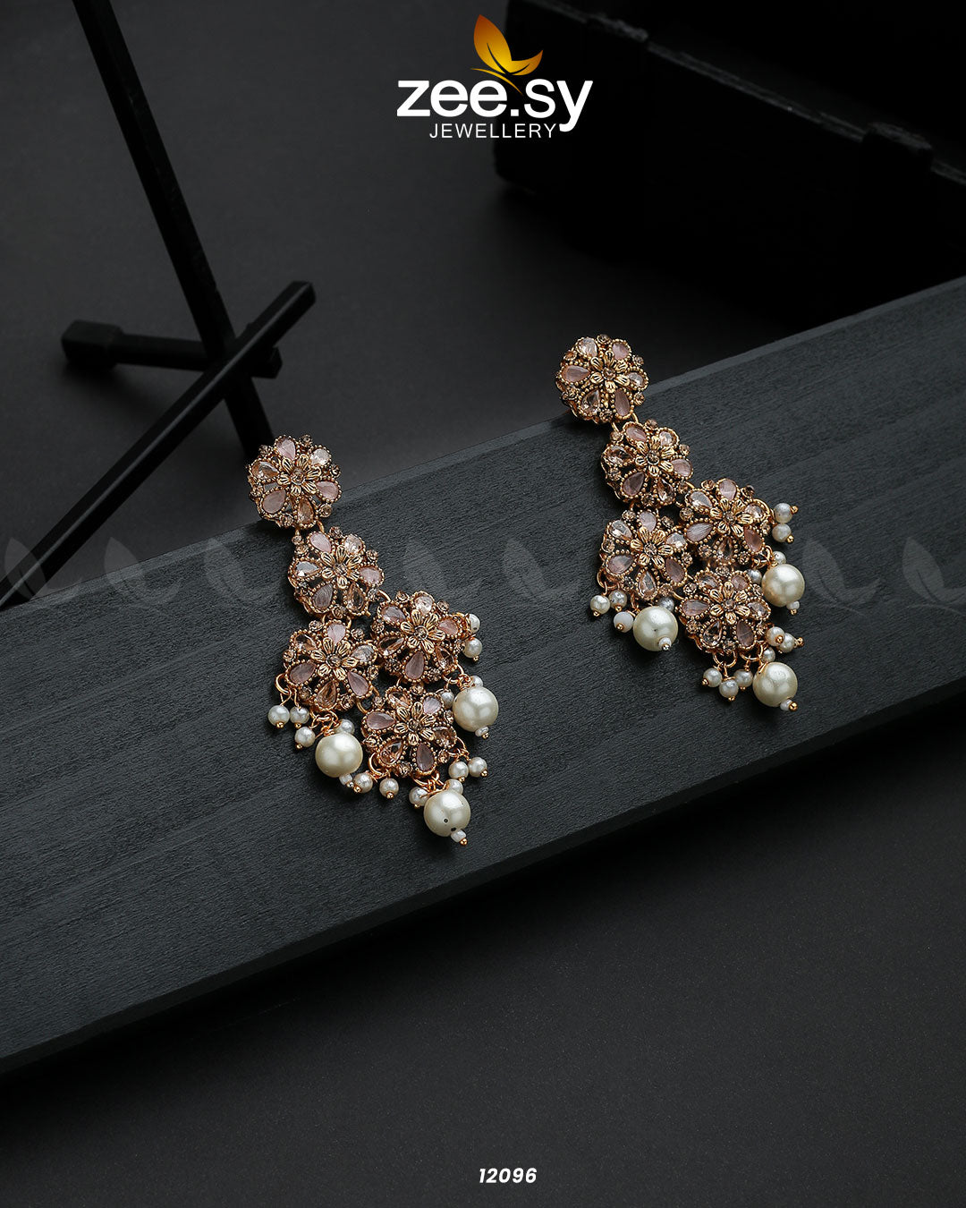 Golden Orchid Elegance Mint Pink