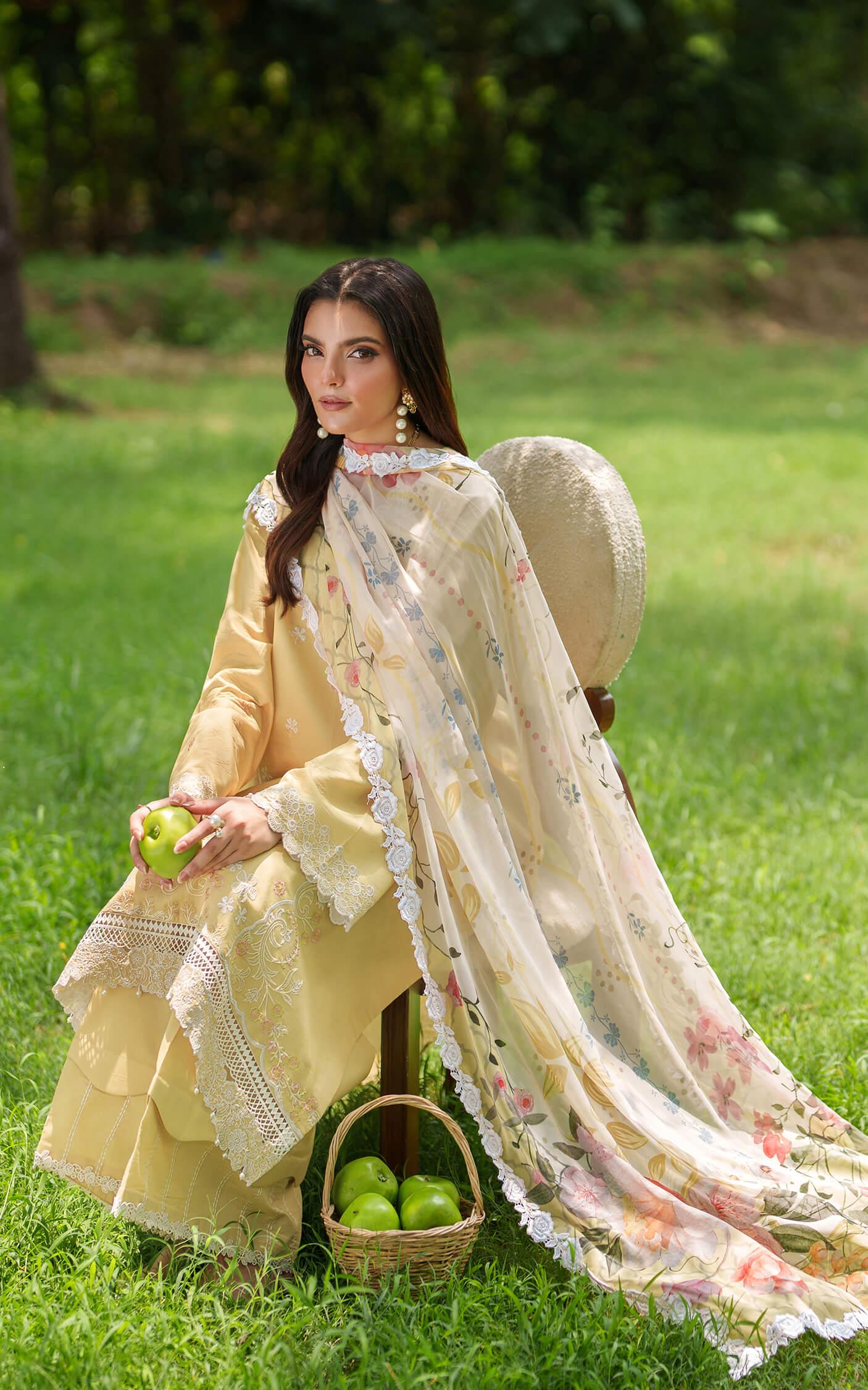 Asifa and Nabeel | Eden Cambric 25 | Golden Dust ECU25-10 - Pakistani Designer Dress - by Asifa and Nabeel - Type : Ladies Clothes - 100% Original at Saira Sultan