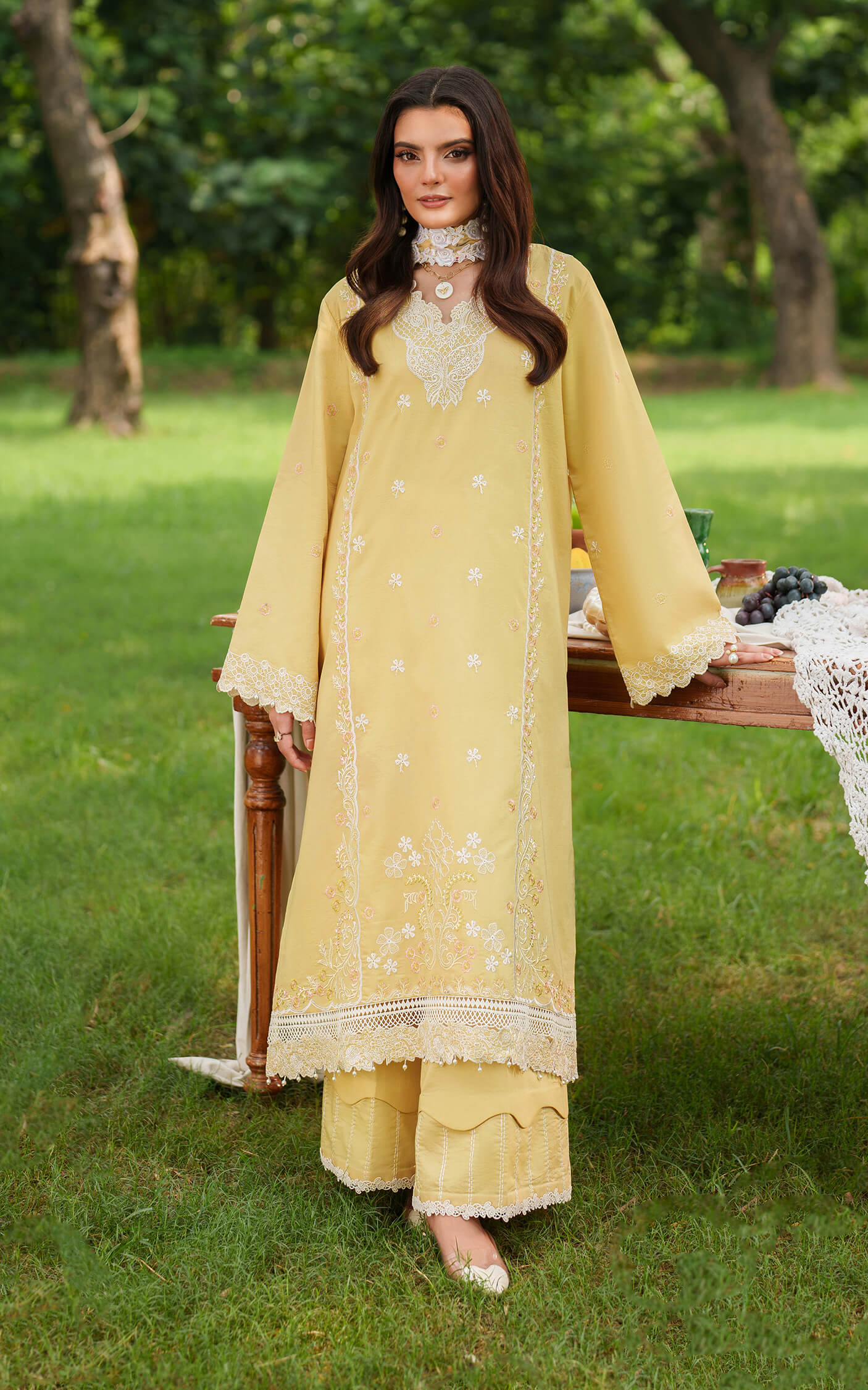 Asifa and Nabeel | Eden Cambric 25 | Golden Dust ECU25-10 - Pakistani Designer Dress - by Asifa and Nabeel - Type : Ladies Clothes - 100% Original at Saira Sultan