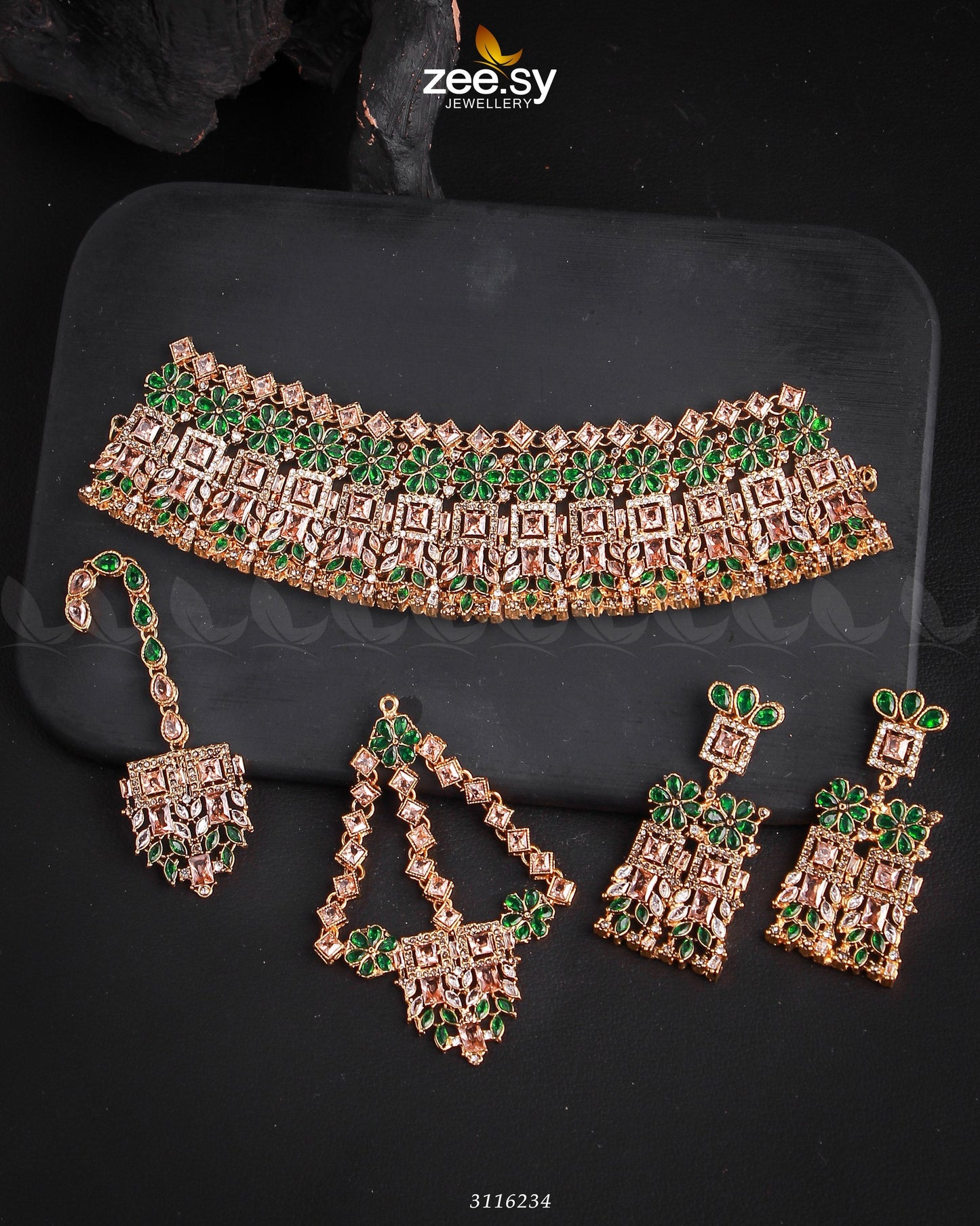 Rihanna Bridal Sets Golden Green