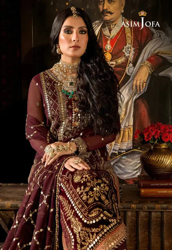 Asim Jofa | Velvet Festive 23 | AJVF-12 - Pakistani Designer Dress - by Asim Jofa | Type: Formal - 100% Original at Saira Sultan