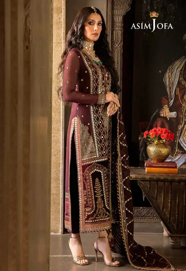 Asim Jofa | Velvet Festive 23 | AJVF-12 - Pakistani Designer Dress - by Asim Jofa | Type: Formal - 100% Original at Saira Sultan