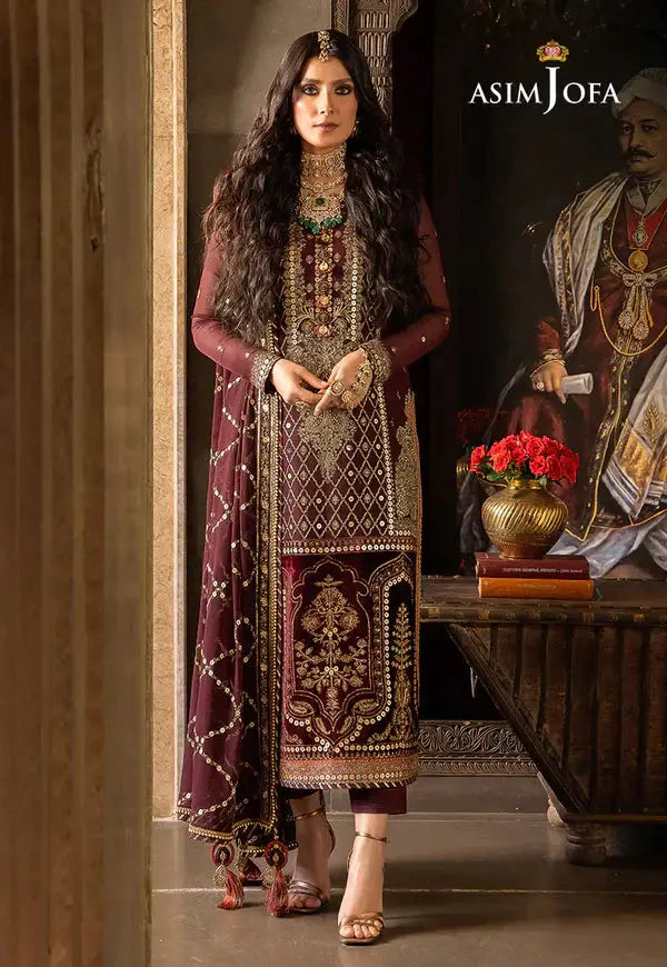 Asim Jofa | Velvet Festive 23 | AJVF-12 - Pakistani Designer Dress - by Asim Jofa | Type: Formal - 100% Original at Saira Sultan