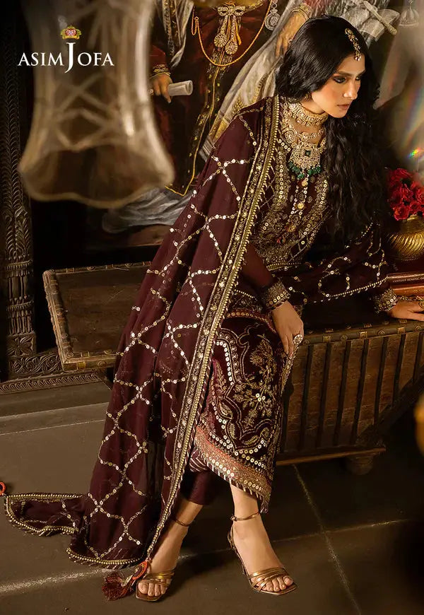 Asim Jofa | Velvet Festive 23 | AJVF-12 - Pakistani Designer Dress - by Asim Jofa | Type: Formal - 100% Original at Saira Sultan