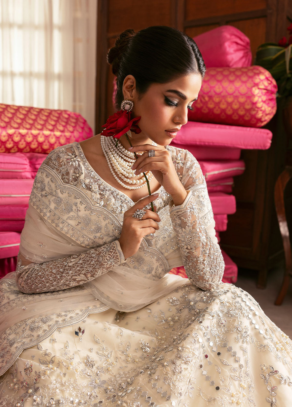 Gulaal | Chaandni Wedding Formals | Sitara M Ivory Net