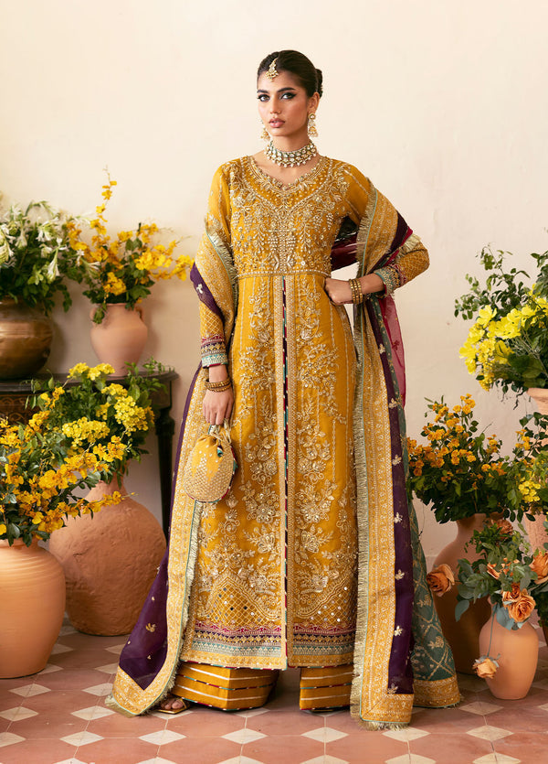 Gulaal | Chaandni Wedding Formals | Nayaara L Mustard Yellow Organza