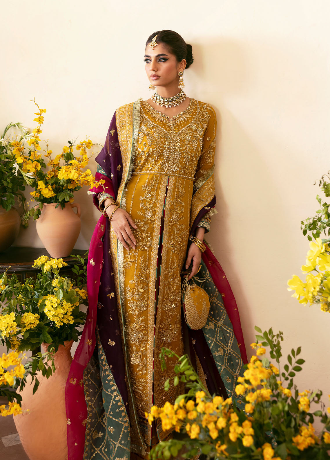 Gulaal | Chaandni Wedding Formals | Nayaara M Mustard Yellow Organza