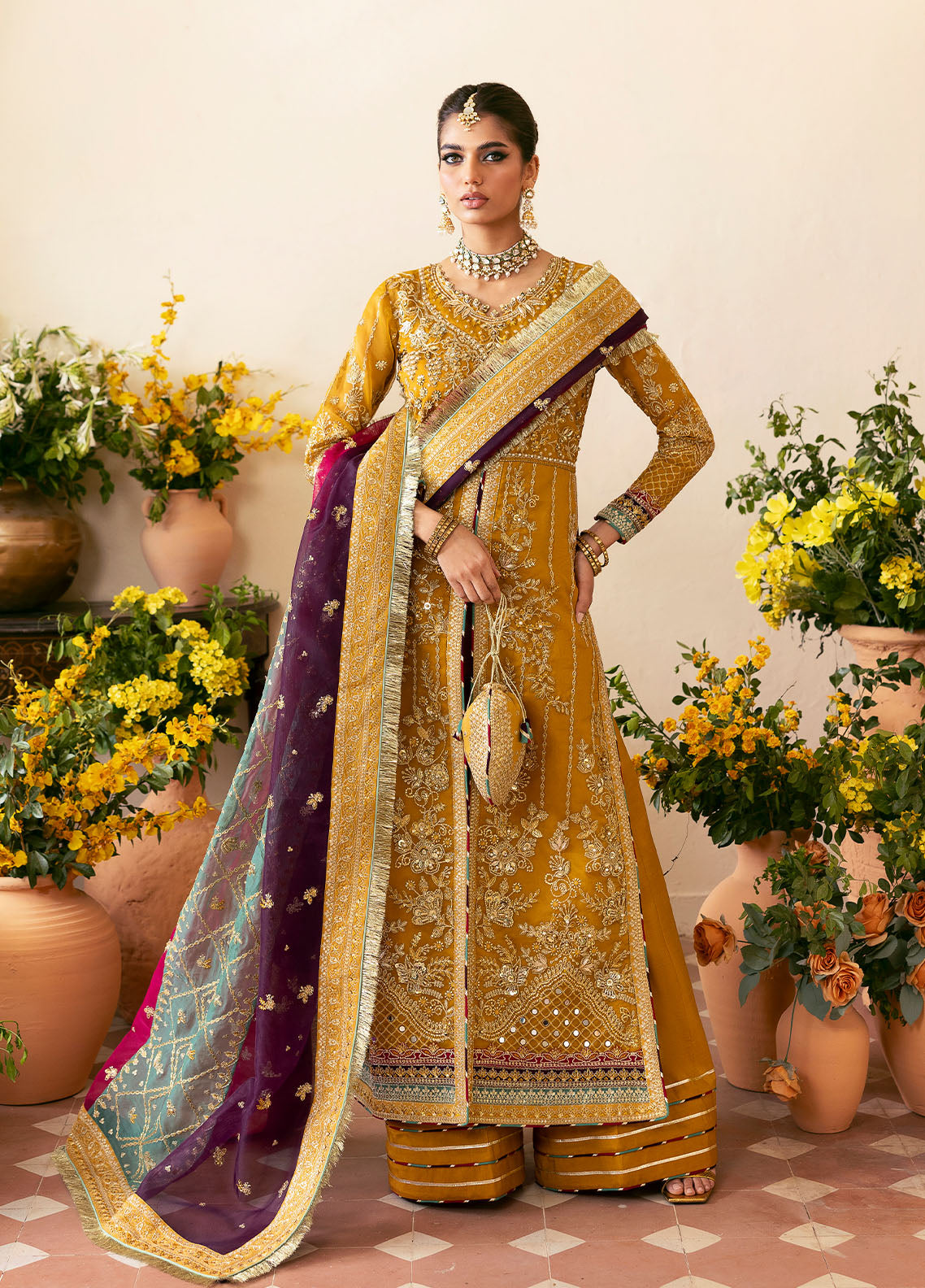 Gulaal | Chaandni Wedding Formals | Nayaara XS Mustard Yellow Organza