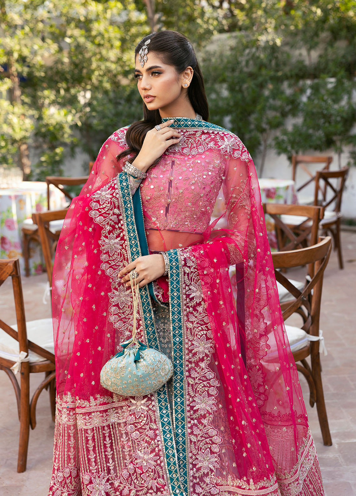 Gulaal | Chaandni Wedding Formals | Shanaya M Sky Blue Net