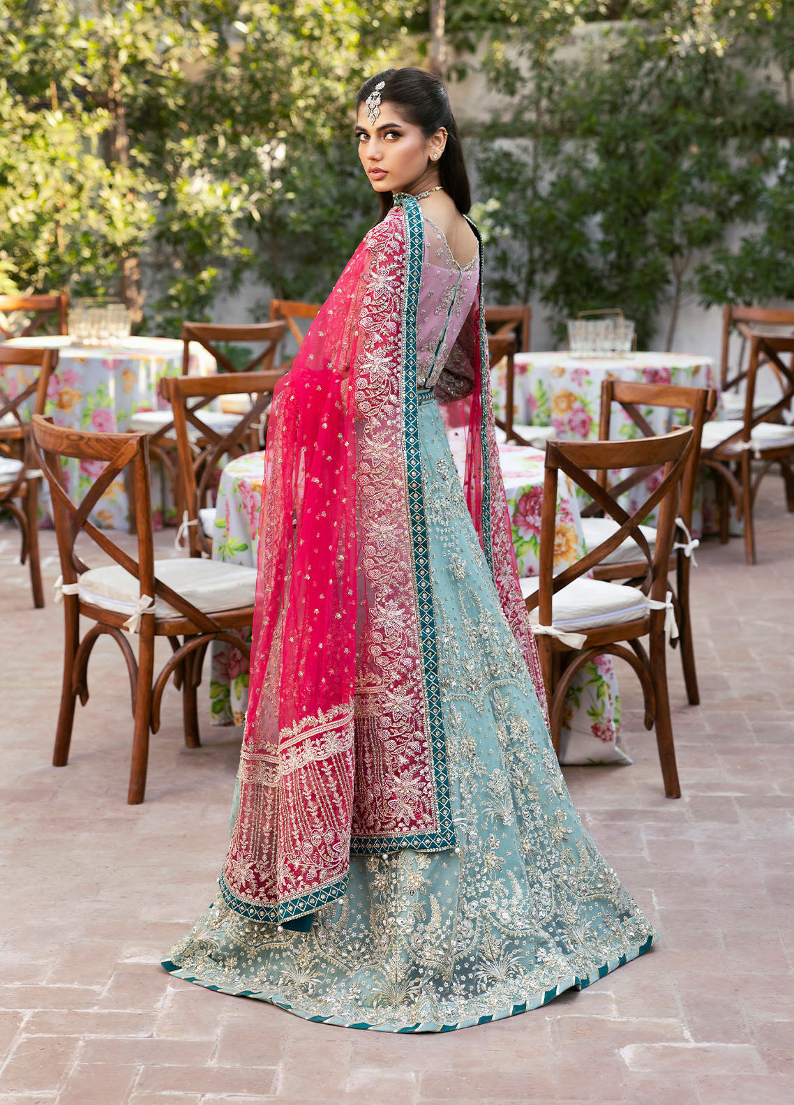 Gulaal | Chaandni Wedding Formals | Shanaya S Sky Blue Net